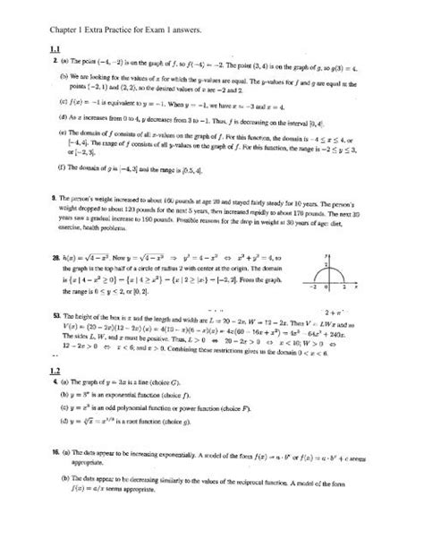 Chapter 1 Extra Practice Answers