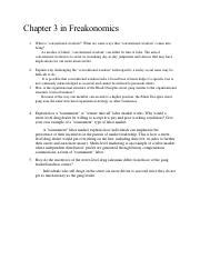 Chapter 1 Freakonomics Summary