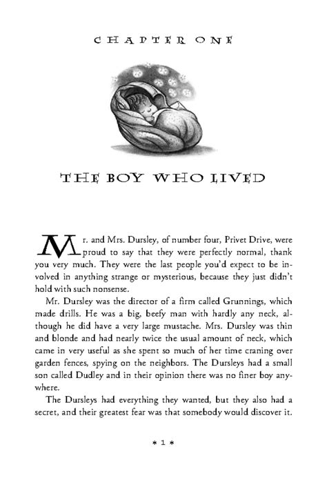 Chapter 1 Harry Potter And The Philosophers Stone