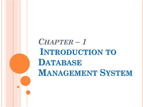 Chapter 1 Introduction Database Management System Dbms