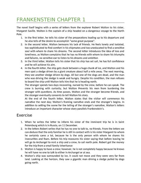 Chapter 1 Of Frankenstein