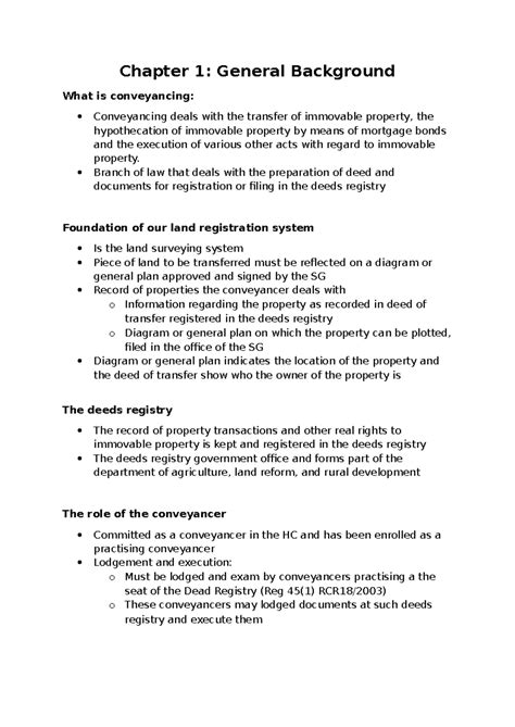 chapter 1 property and conveyancing