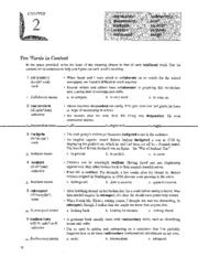 Chapter 1 Ten Words In Context Answers Sentence Check