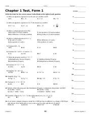 Chapter 1 Test Form 1