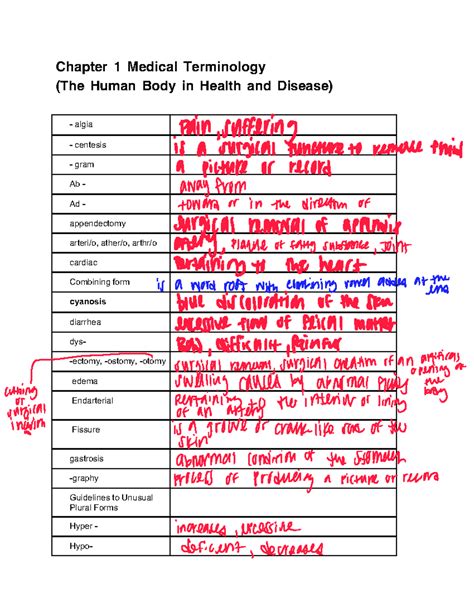 Chapter 1 Test Medical Terminology Pearson Qqntf