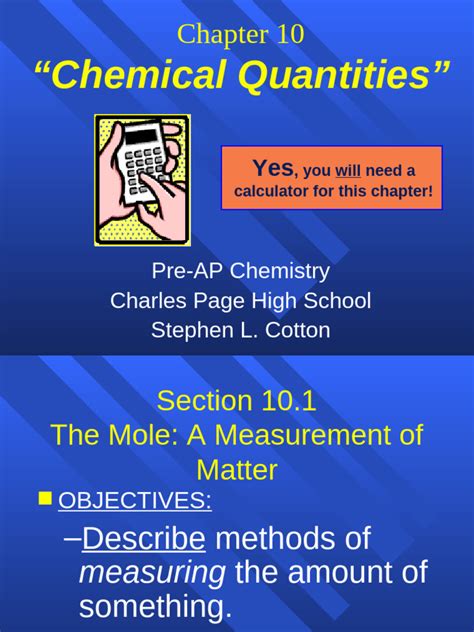 Chapter 10 Chemical Quantities Guided Reading Answer Key