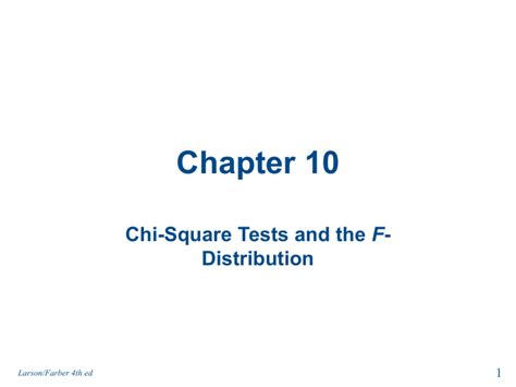 Chapter 10 Chi Square Tests University Of Regina