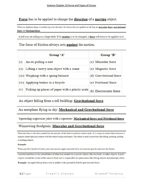 Chapter 10 Forces Section 1 Summary The Nature Of Force