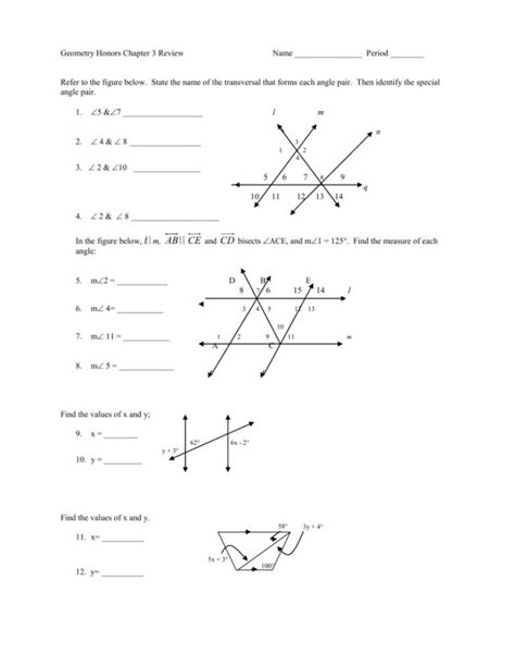 Chapter 10 Geometry Test Answers