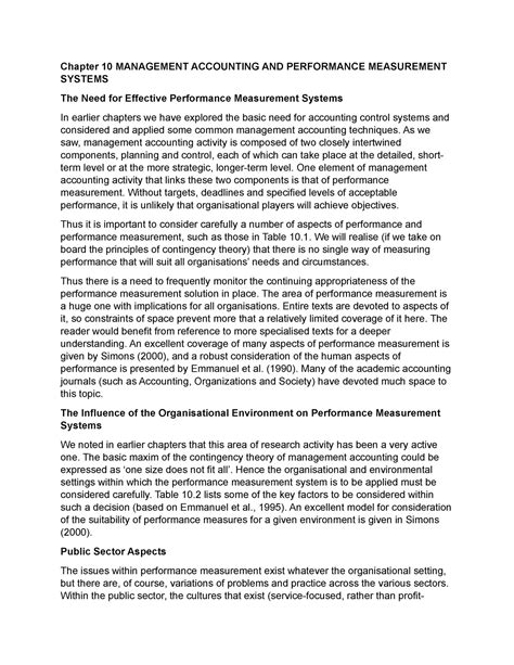 Chapter 10 Management Analysis Hud U S Department