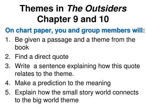 Chapter 10 Outsiders Summary