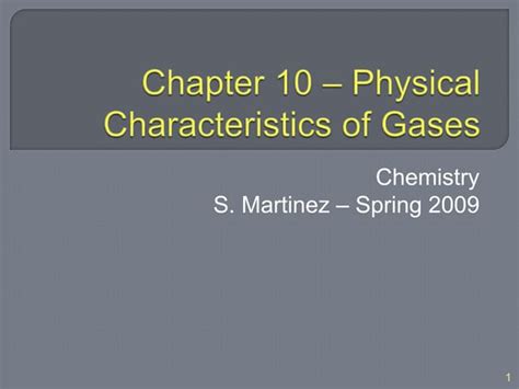 Chapter 10 Physical Characteristics Of Gases Answer Key