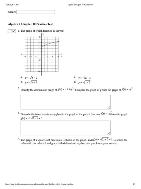 Chapter 10 Practice Test Part 2