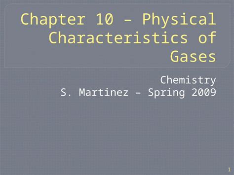 chapter 10 review physical characteristics of gases