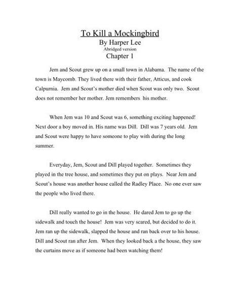 Chapter 10 Summary To Kill A Mockingbird