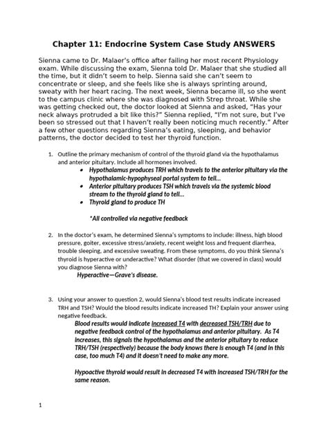 chapter 11 endocrine system study guide