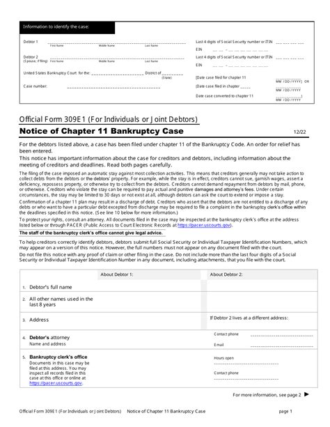 Chapter 11 Form G