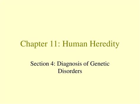 Chapter 11 Human Heredity Section 3 Applied Genetics