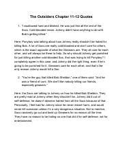Chapter 11 The Outsiders Summary