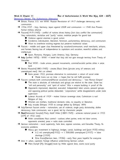 Chapter 11 World History Notes