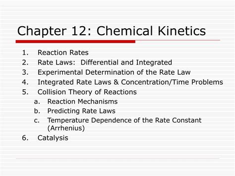 Chapter 12 Chemical Kinetics Answer Key