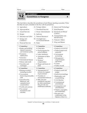 Chapter 12 Section 2 Committee In Congress
