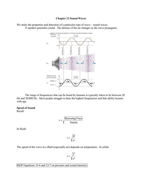 Chapter 12 Sound Waves Answer Key