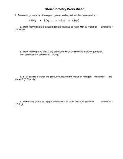 Chapter 12 Stoichiometry Answer Key Pearson
