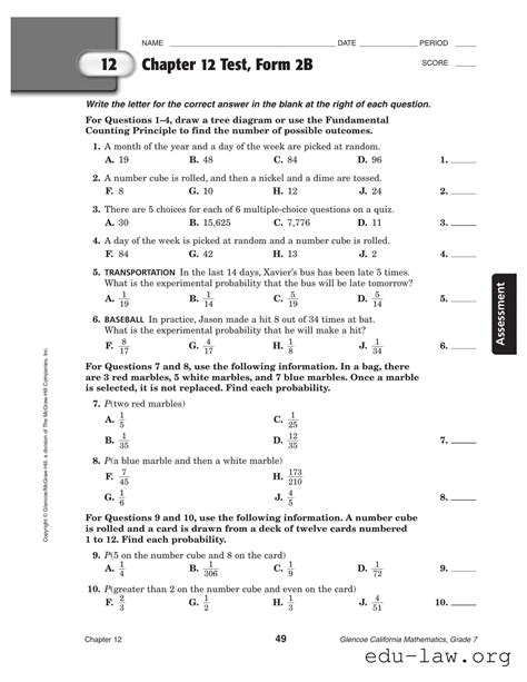 Chapter 12 Test Form 1a Tor Benestad