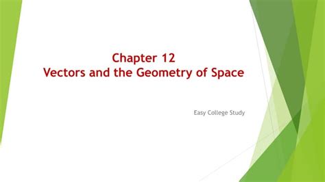 Chapter 12 Vector Geometry Rowan University