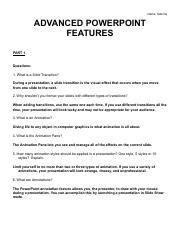 chapter 13 advanced powerpoint features review answers
