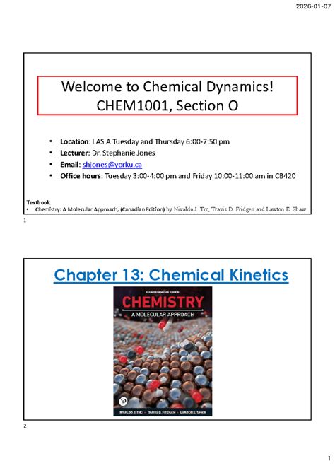 Chapter 13 Chapter 13 Chemical Reactions Chemical Reactions