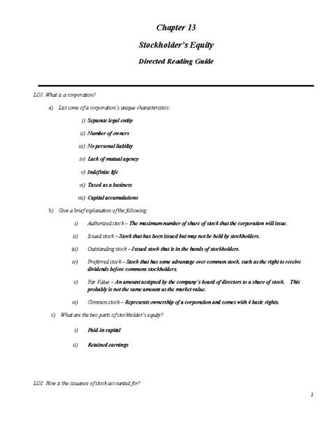 Chapter 13 Directed Reading The Theory Of Evolution Answers