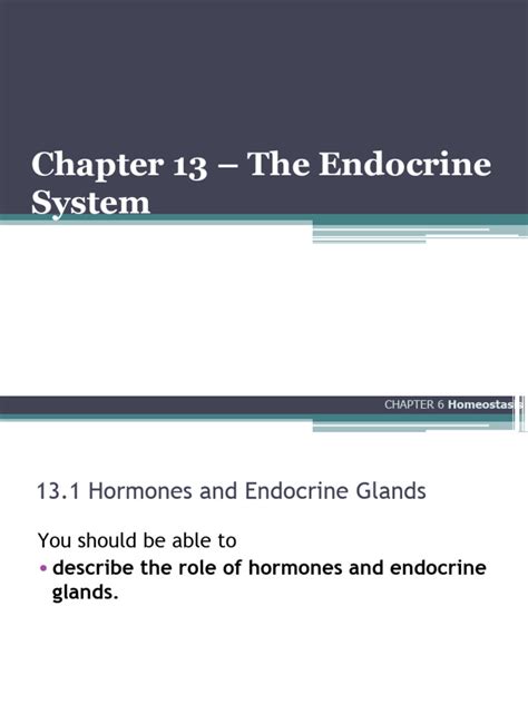 chapter 13 endocrine system mastery test answers