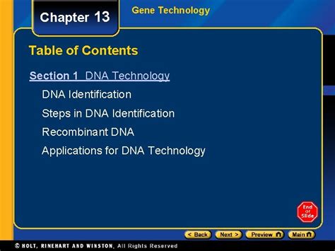 Chapter 13 Gene Technology Abc Science