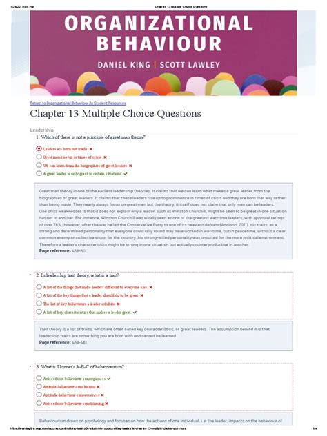 Chapter 13 Multiple Choice Questions Answers
