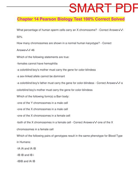 Chapter 14 Biology Test