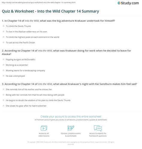 Chapter 14 Into The Wild Summary