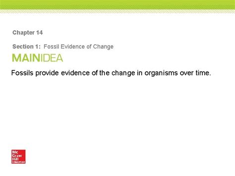 Chapter 14 Section 1 Fossil Evidence Of Change Answers
