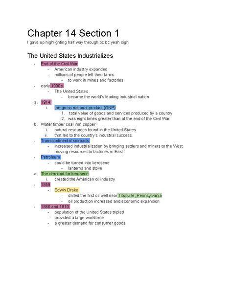 Chapter 14 Section 1 Notetaking Study