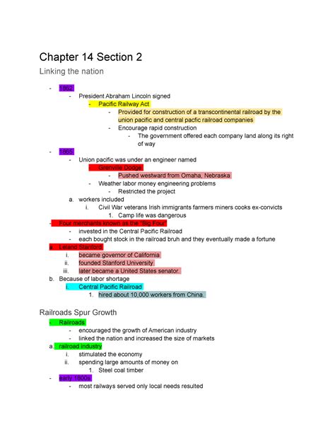 Chapter 14 Section 2 Notetaking Study Guide