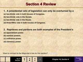 Chapter 14 Section 4 Government Guided Reading