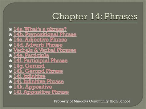 Chapter 14 The Phrase Phrases Mr Gieson