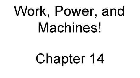 Chapter 14 Work Power Machines Wordwise Answer Key Bing