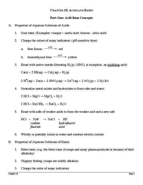 Chapter 15 Acids And Bases Crossword Puzzle Baiyinore