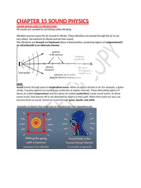 Chapter 15 Study Sound Physics Principles Problems