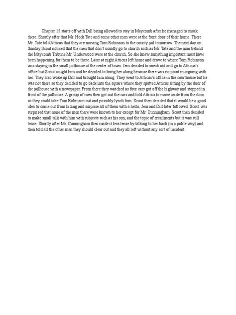 Chapter 15 Summary Tkam