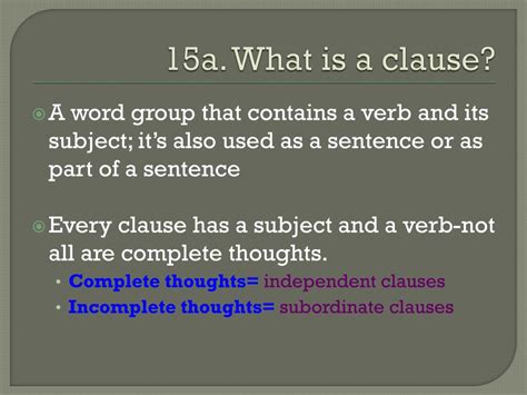 Chapter 15 The Clause Adjective And Adverb Clauses B
