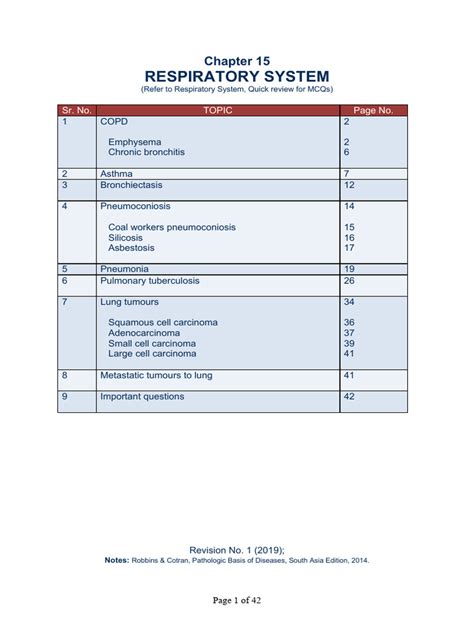 Chapter 15 The Respiratory System