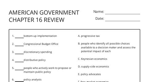 Chapter 16 Review Activity Solution Vocabulary Answers